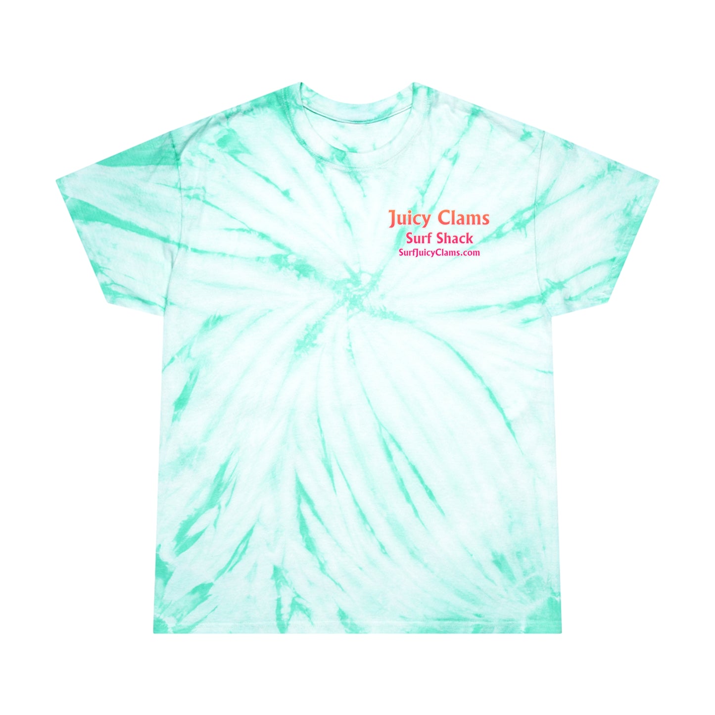 Juicy Clams Unisex Logo Cyclone Tie-Dye T-Shirt (A200)
