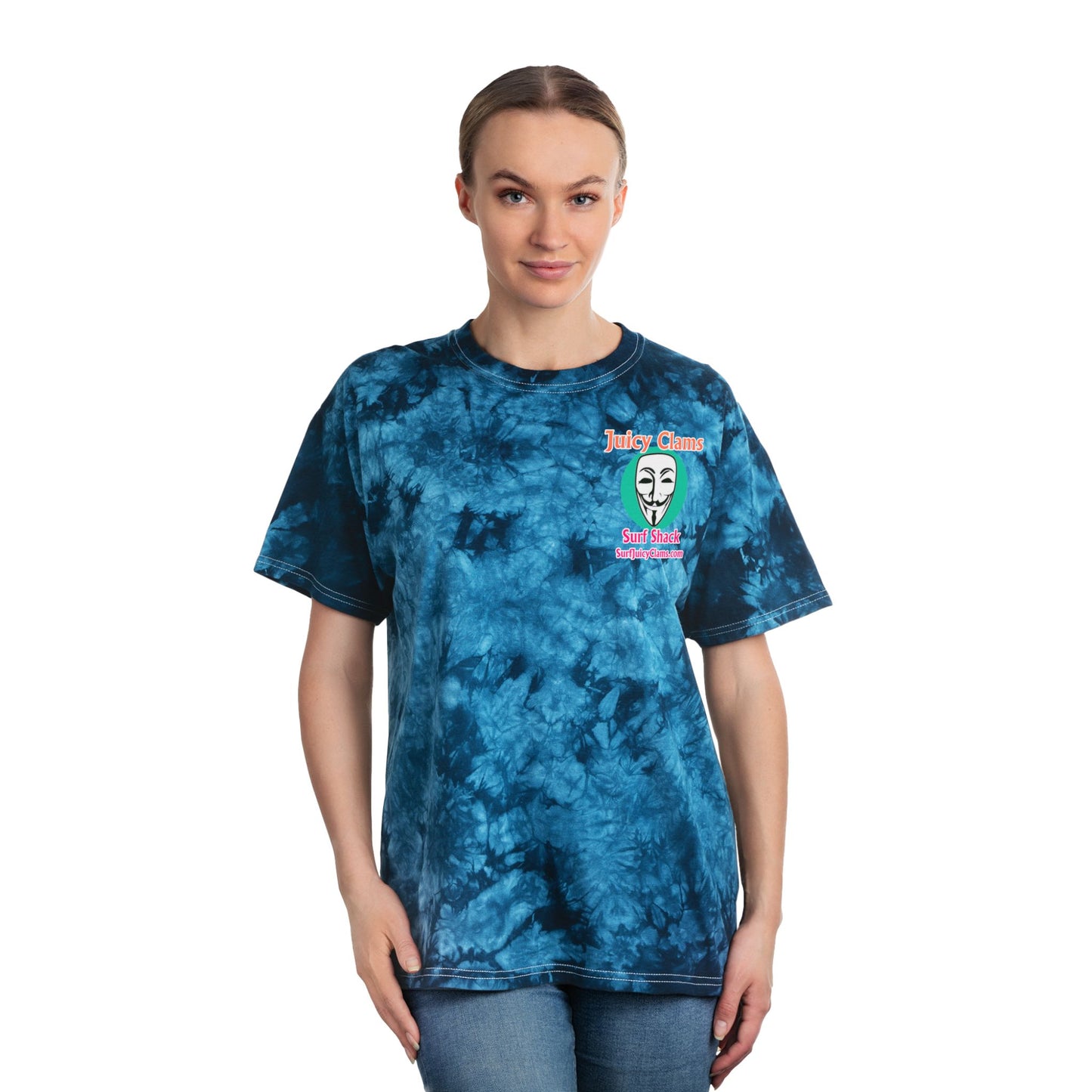 Juicy Clams Unisex Logo Crystal Tie-Dye T-Shirt (A009)