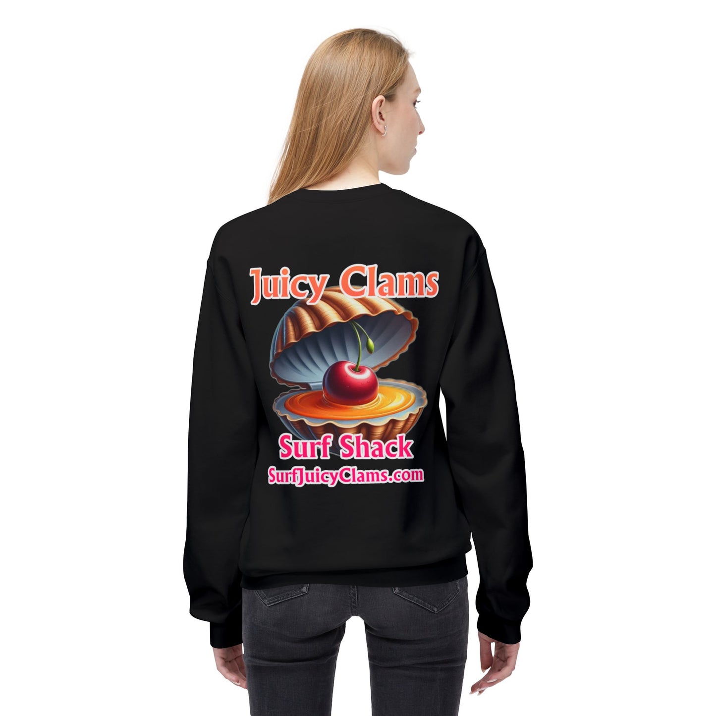 Juicy Clams Unisex Midweight Fleece Crewneck Sweatshirt (L021A)