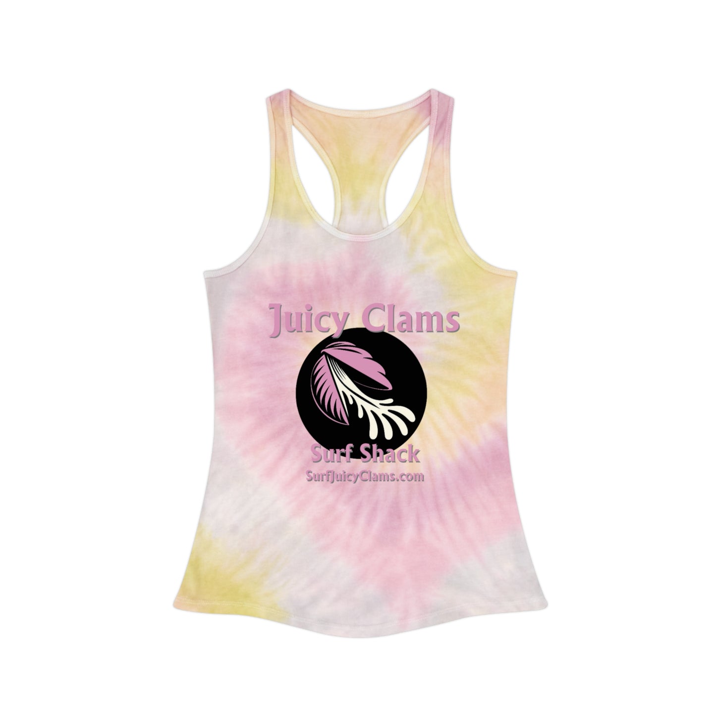 Juicy Clams Tie Dye Racerback Tank Top (L001)