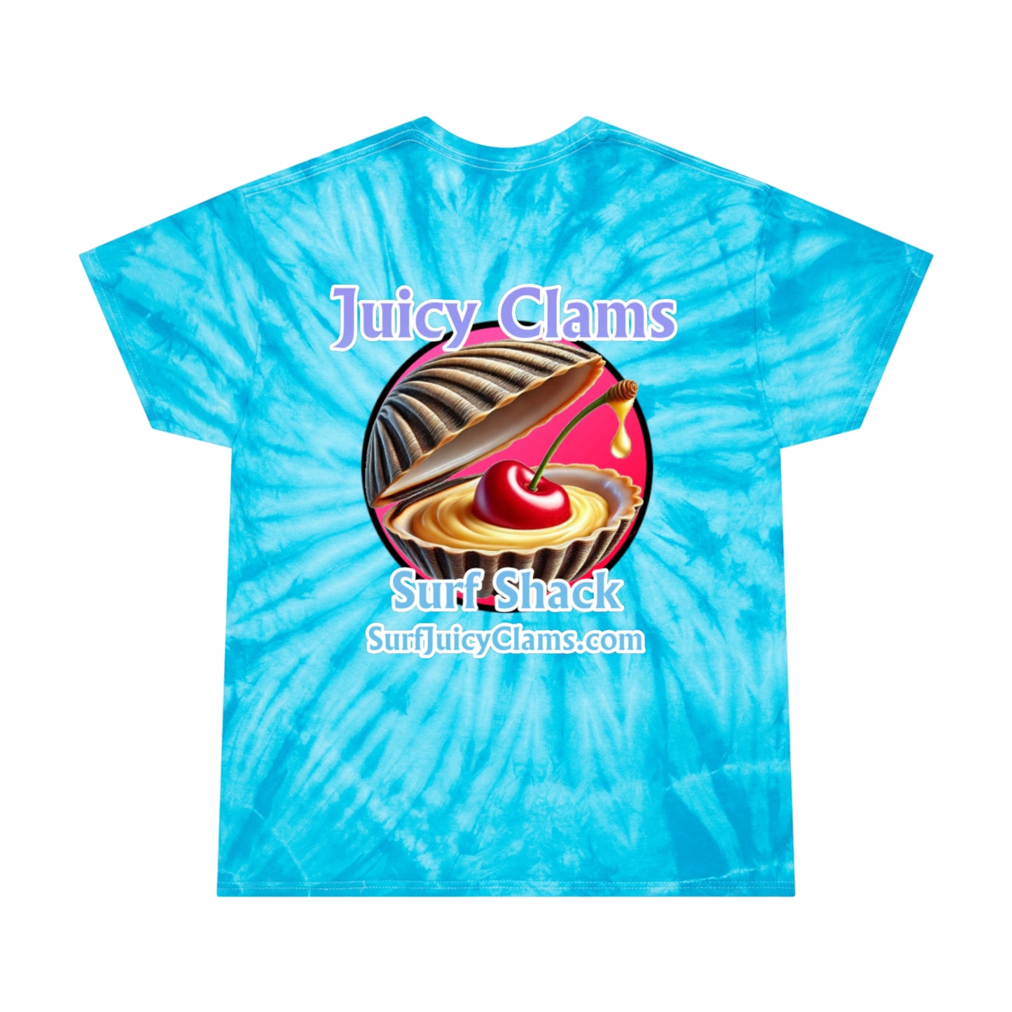 Juicy Clams Unisex Logo Cyclone Tie-Dye T-Shirt (A012)