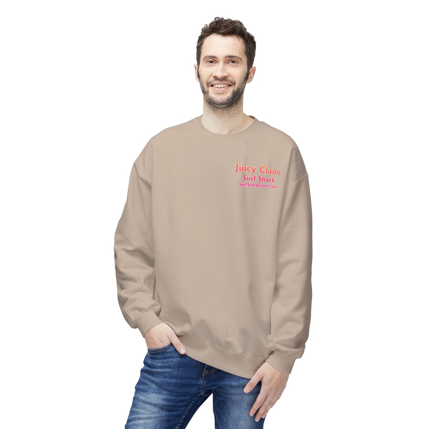 Juicy Clams Unisex Midweight Fleece Crewneck Sweatshirt (S004)