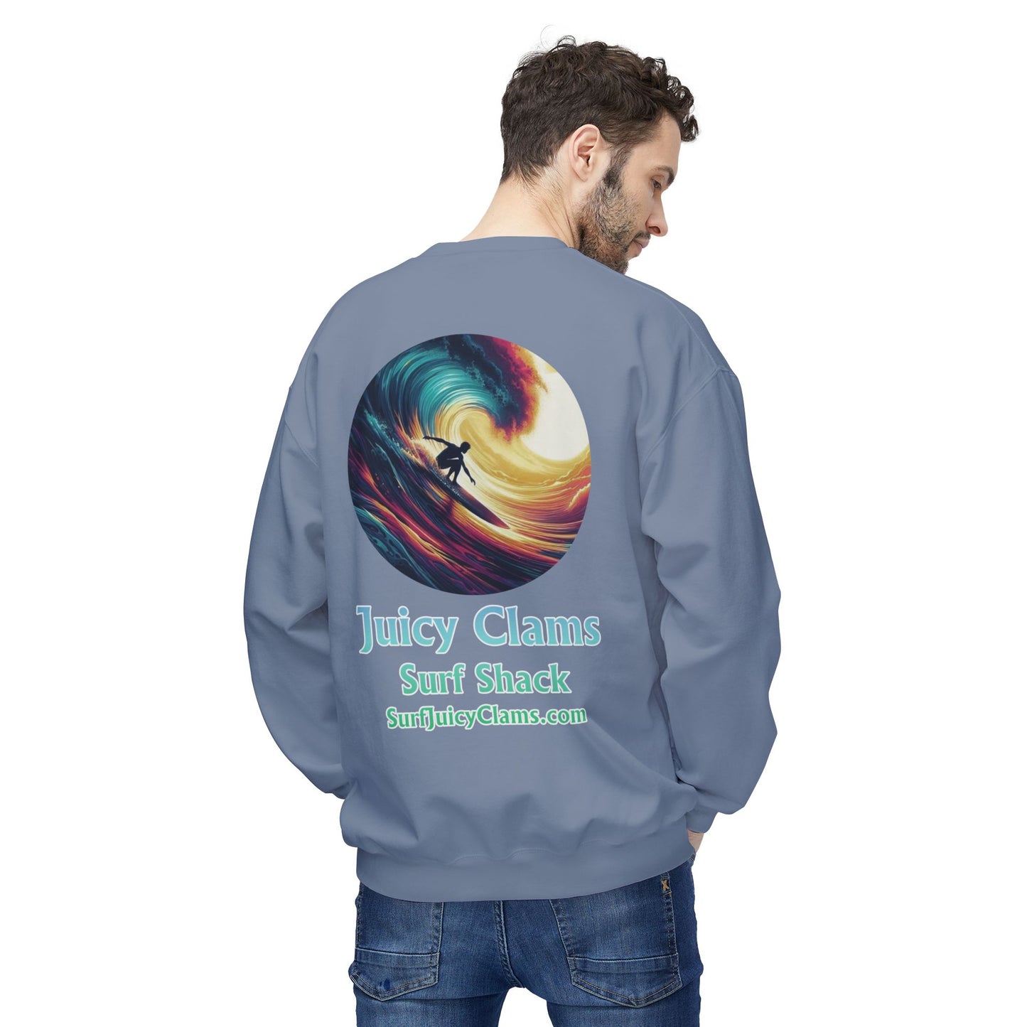 Juicy Clams Unisex Midweight Fleece Crewneck Sweatshirt (V040)