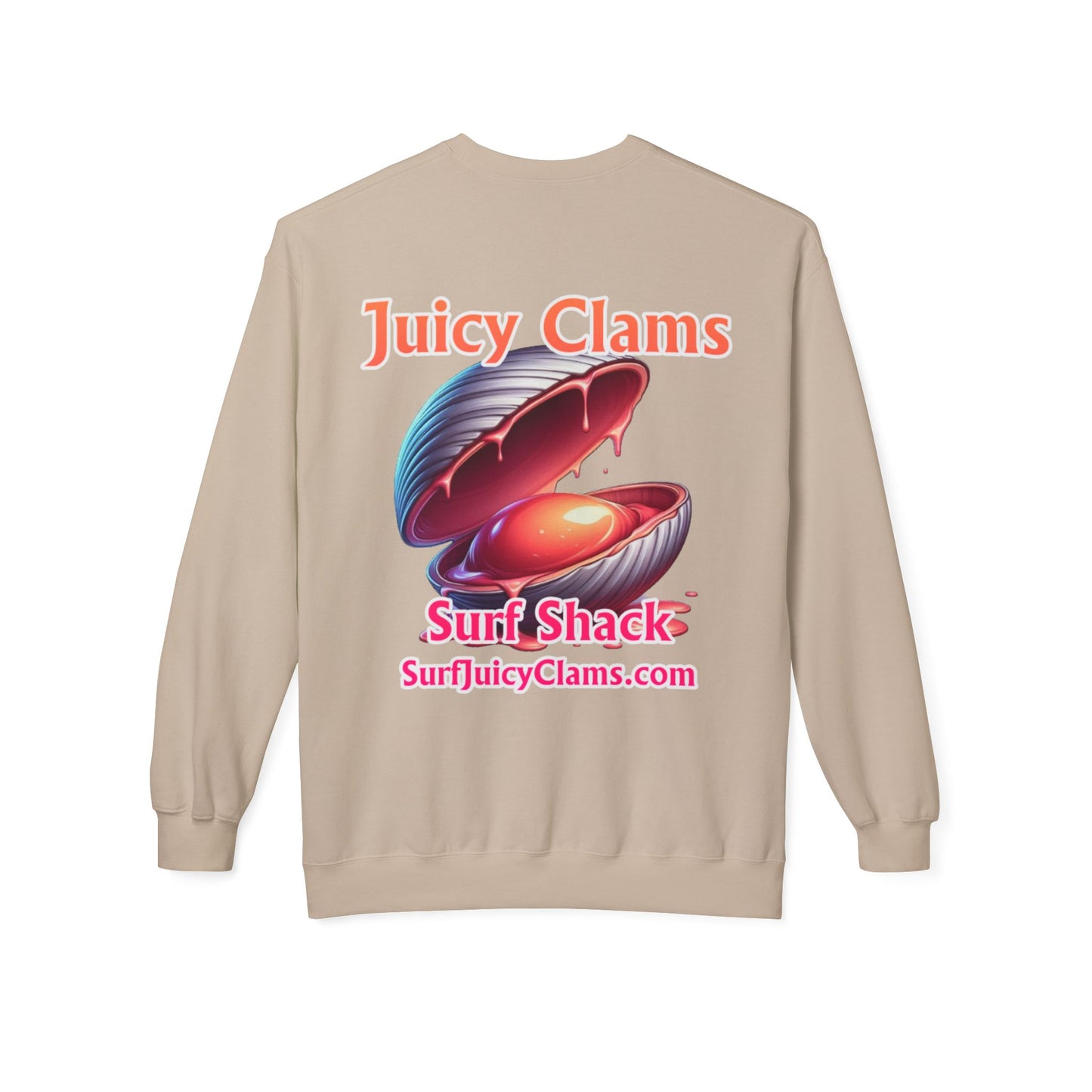 Juicy Clams Unisex Midweight Fleece Crewneck Sweatshirt (L023)