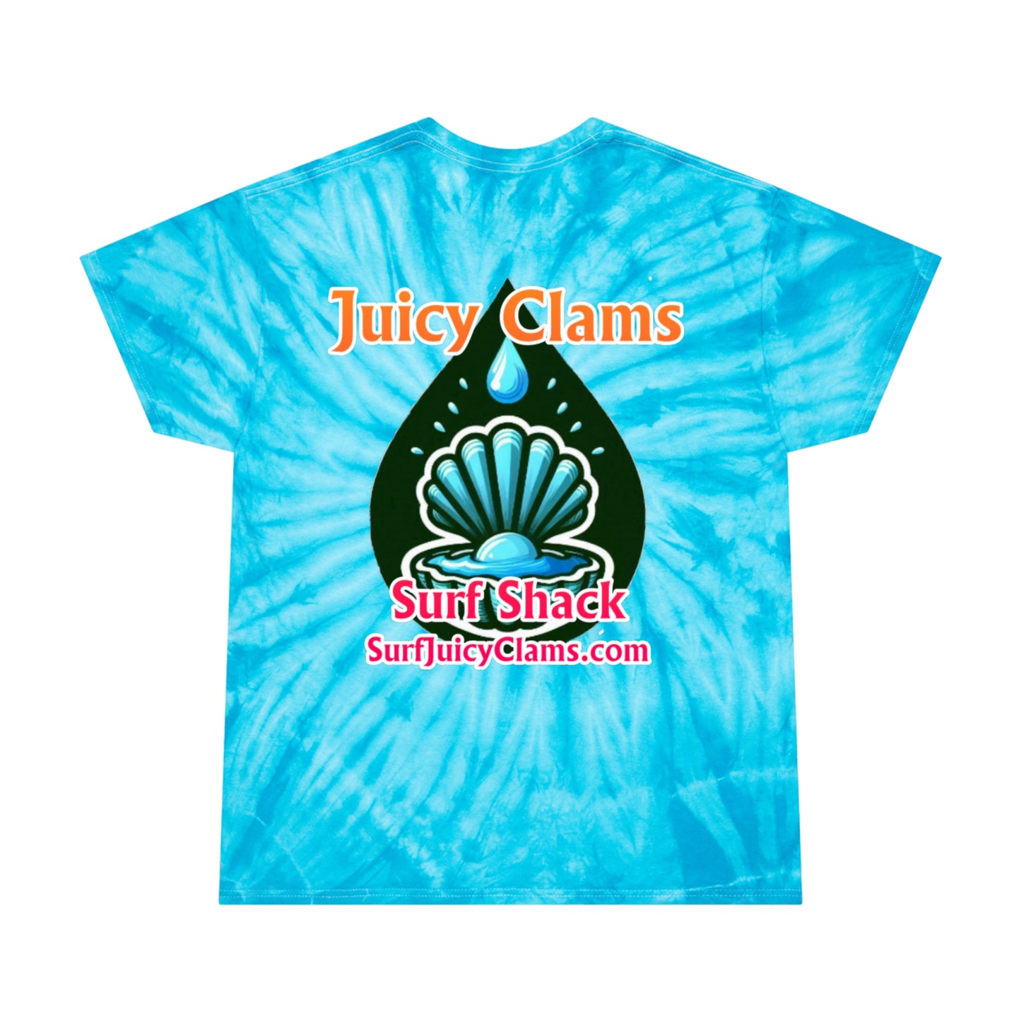 Juicy Clams Unisex Logo Cyclone Tie-Dye T-Shirt (A015)