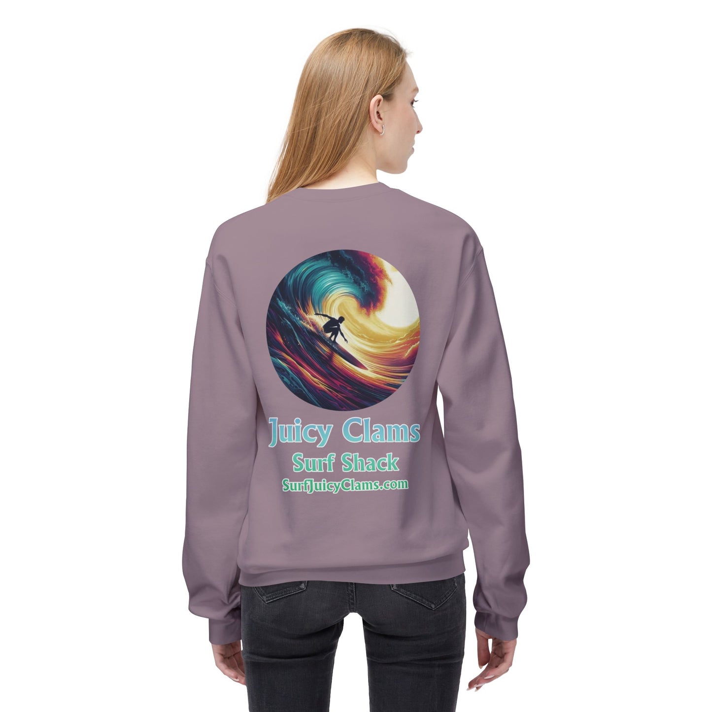 Juicy Clams Unisex Midweight Fleece Crewneck Sweatshirt (V040)