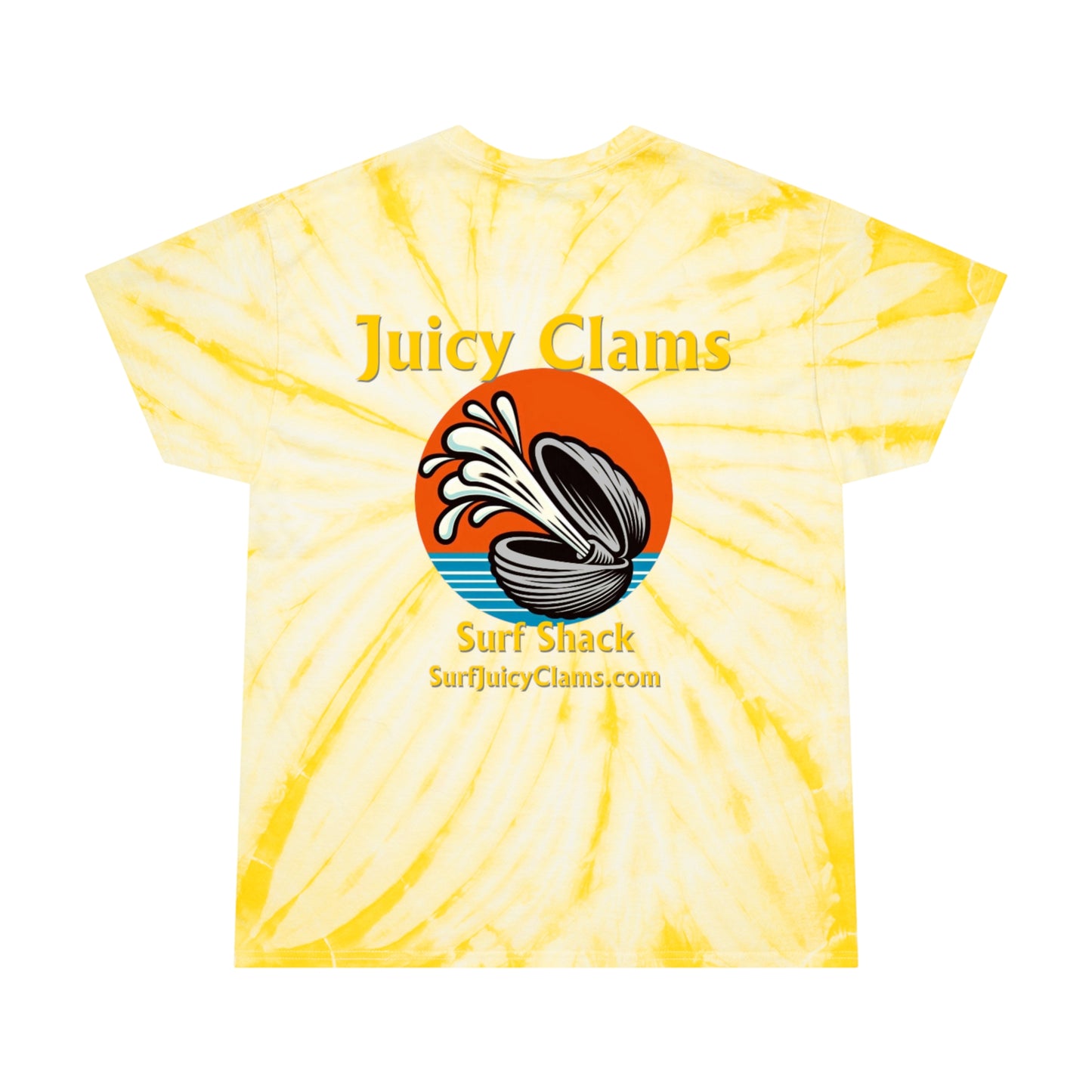 Juicy Clams Unisex Logo Cyclone Tie-Dye T-Shirt (A005)