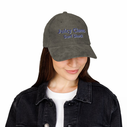 Juicy Clams Embroidered Corduroy Cap (E002)