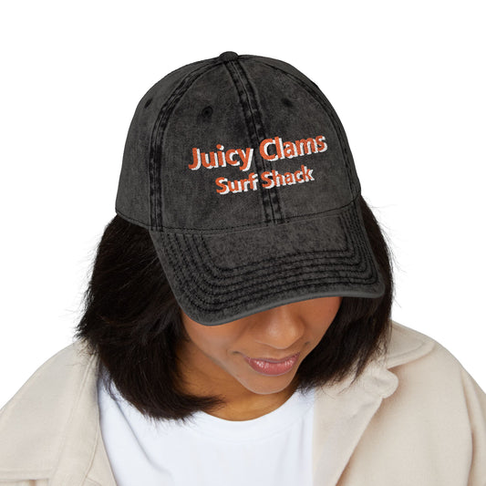 Juicy Clams Embroidered Vintage Cap (E004)