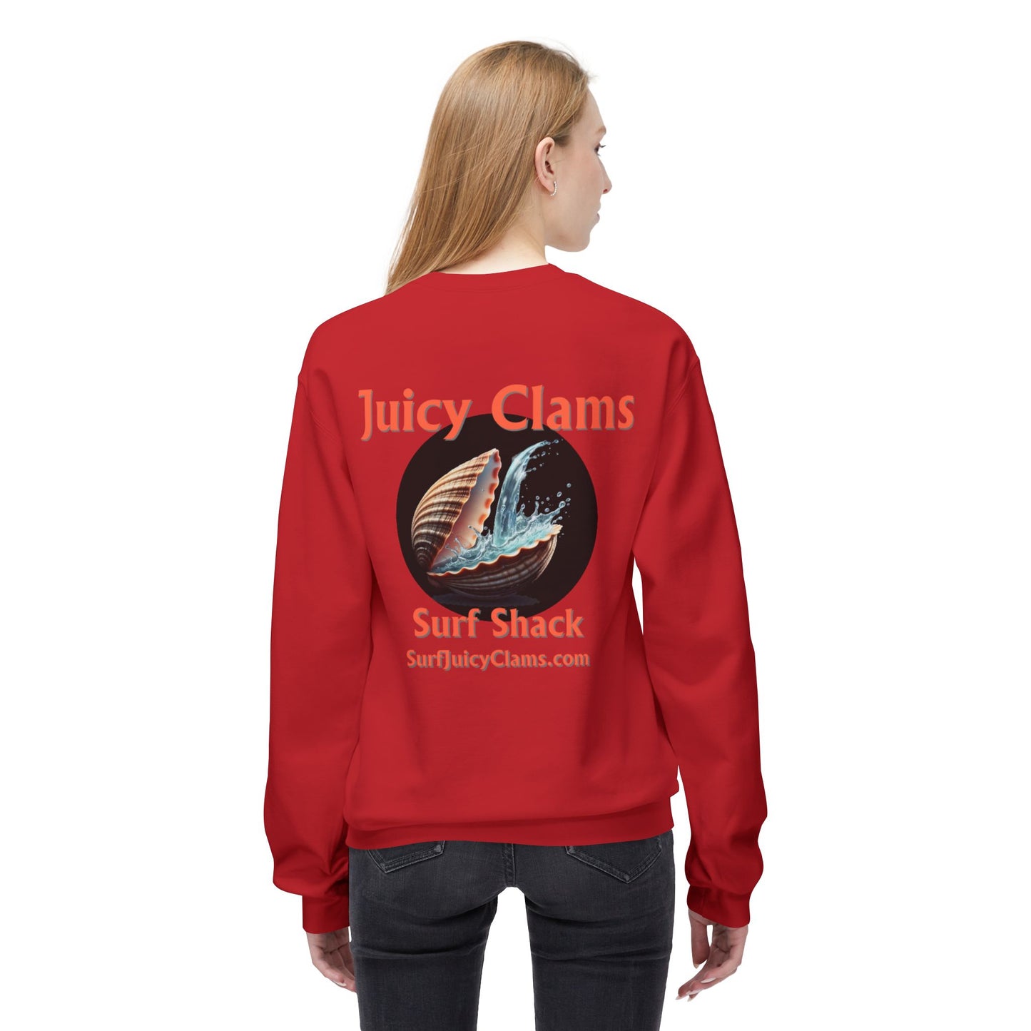 Juicy Clams Unisex Midweight Fleece Crewneck Sweatshirt (L007)