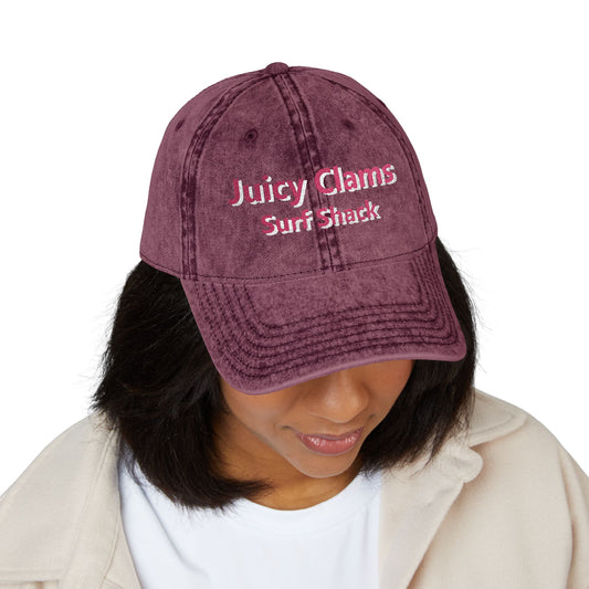Juicy Clams Embroidered Vintage Cap (E003)
