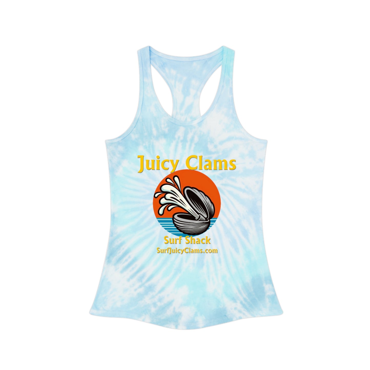 Juicy Clams Tie Dye Racerback Tank Top (L005)