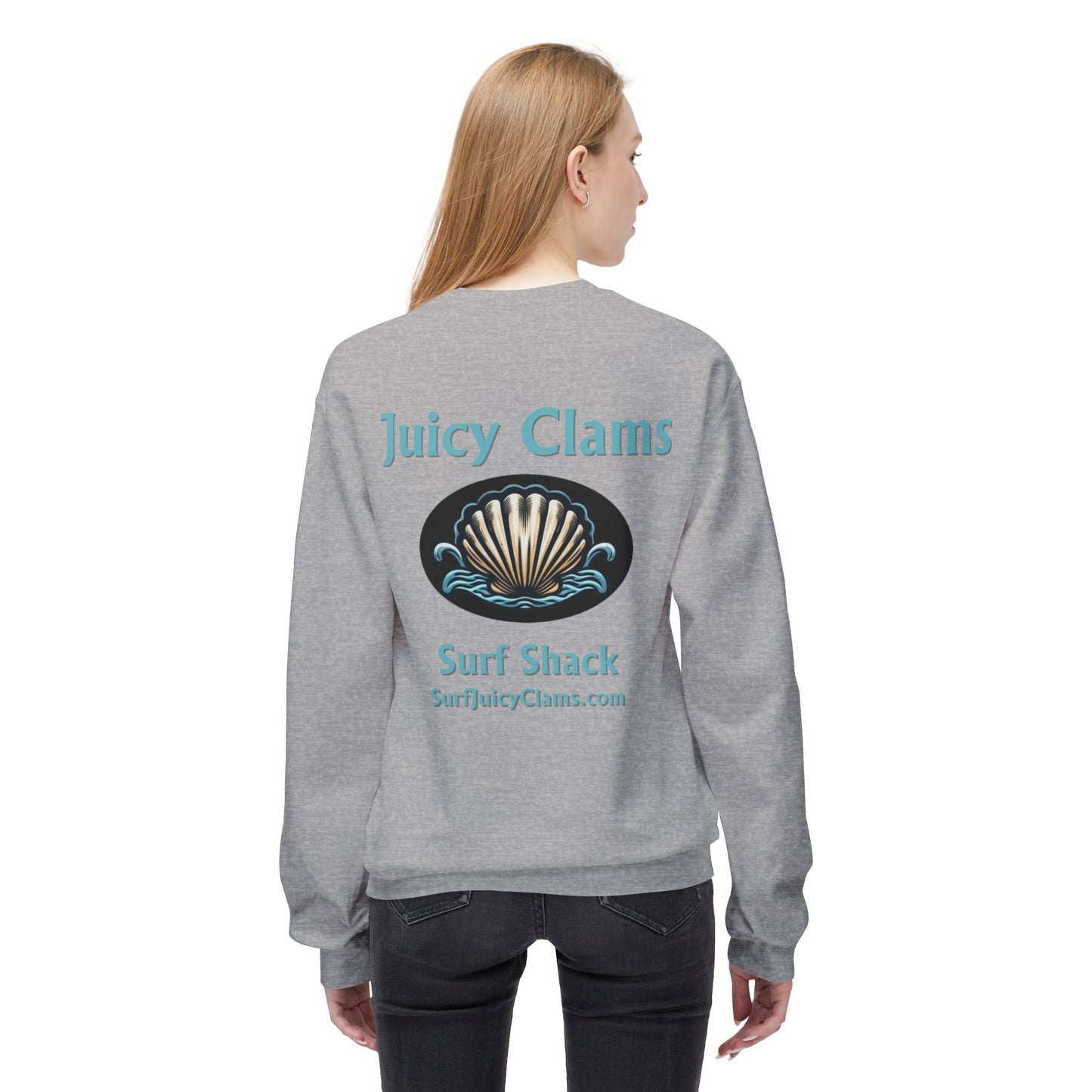 Juicy Clams Unisex Midweight Fleece Crewneck Sweatshirt (L003)