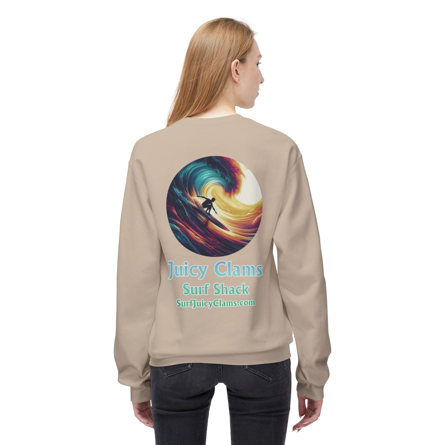 Juicy Clams Unisex Midweight Fleece Crewneck Sweatshirt (V040)