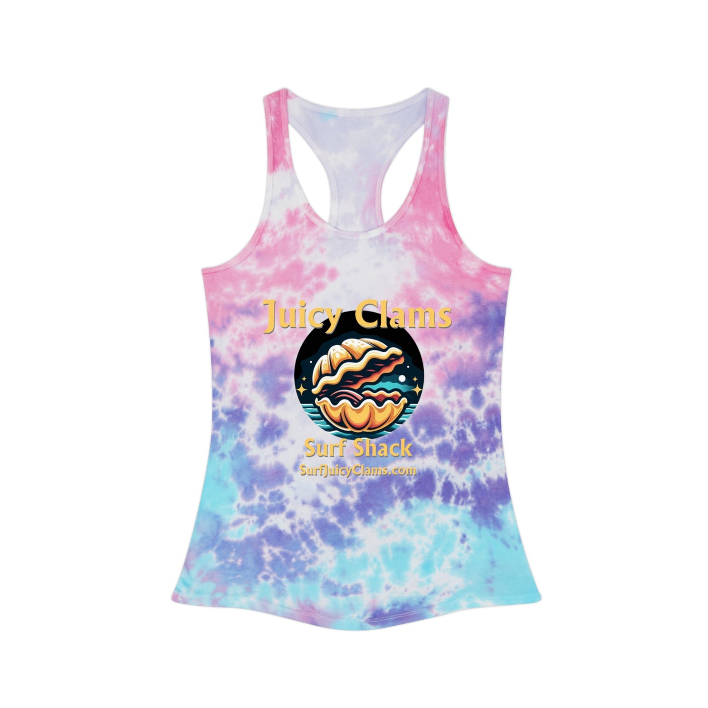 Juicy Clams Tie Dye Racerback Tank Top (L008)