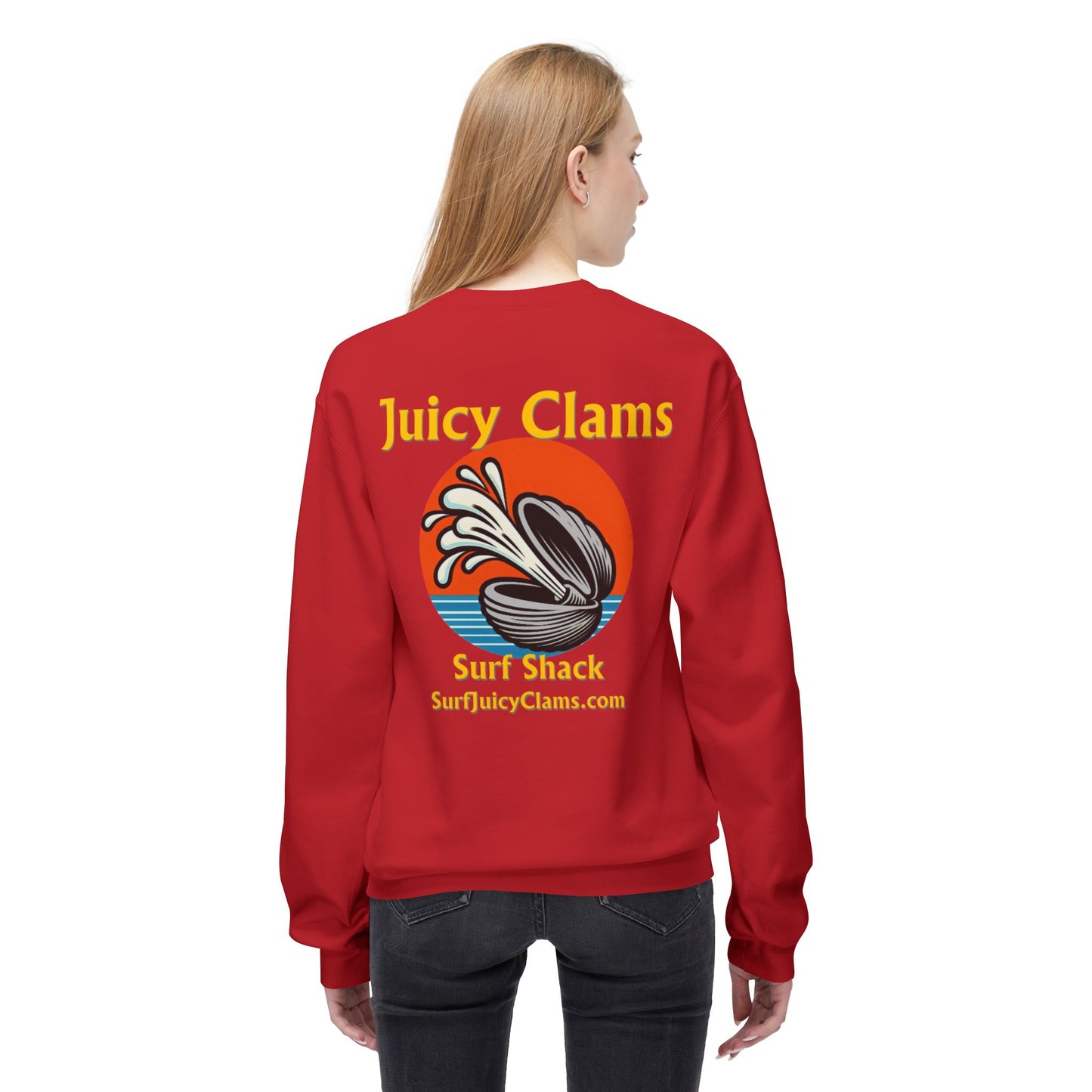 Juicy Clams Unisex Midweight Fleece Crewneck Sweatshirt (L005)