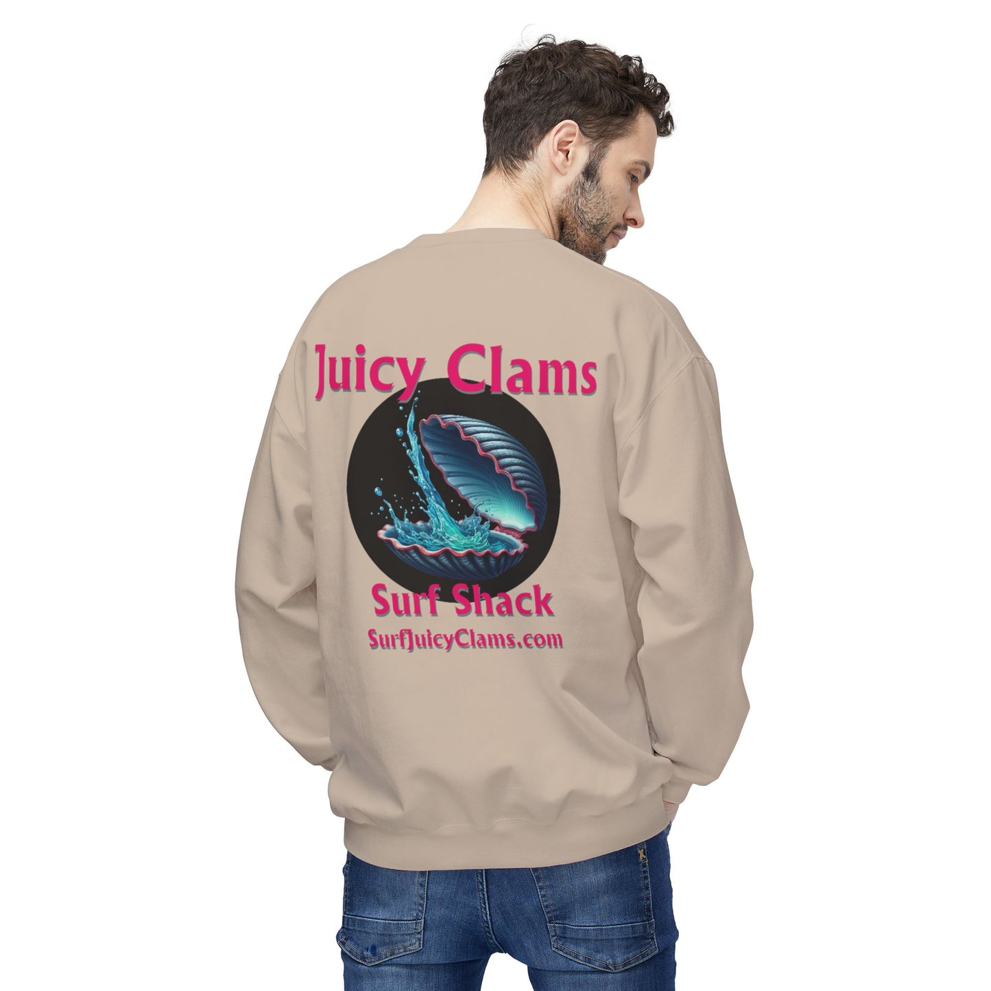 Juicy Clams Unisex Midweight Fleece Crewneck Sweatshirt (L010)