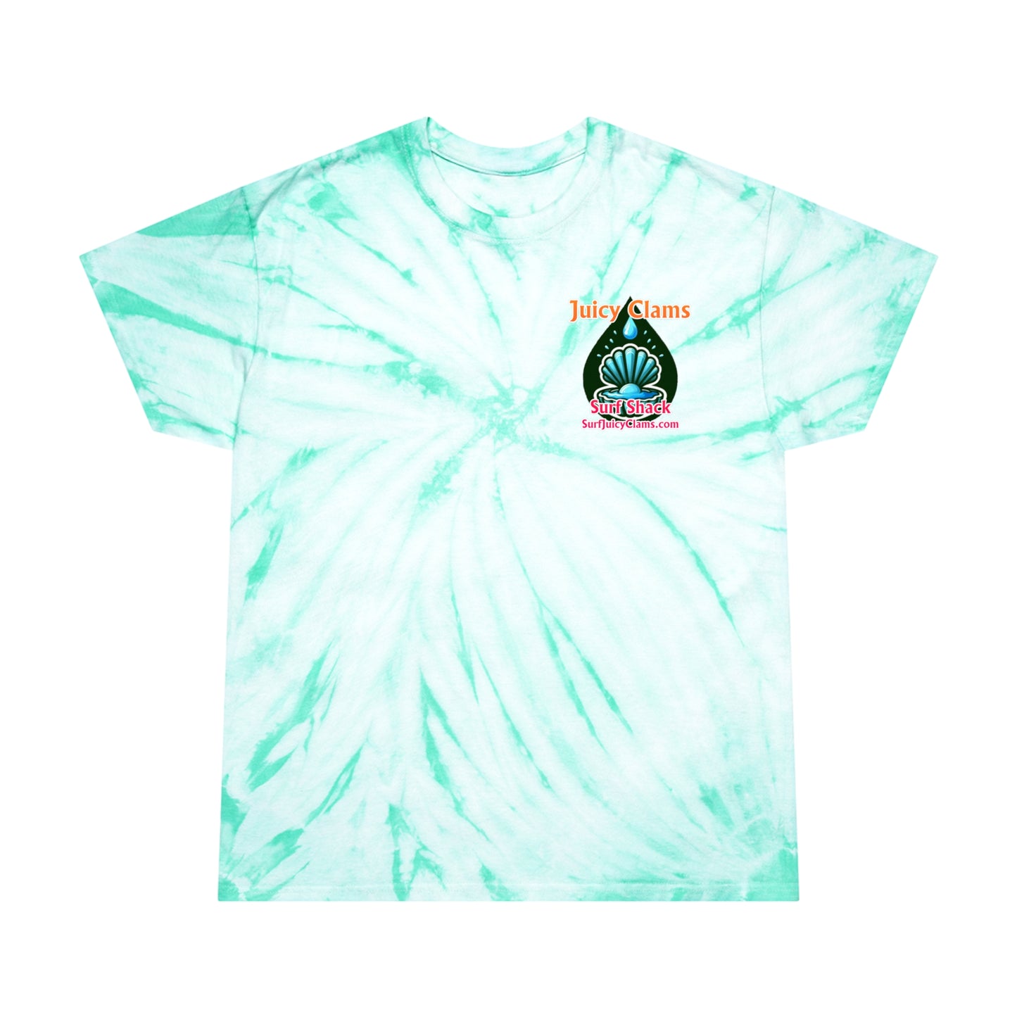 Juicy Clams Unisex Logo Cyclone Tie-Dye T-Shirt (A015)