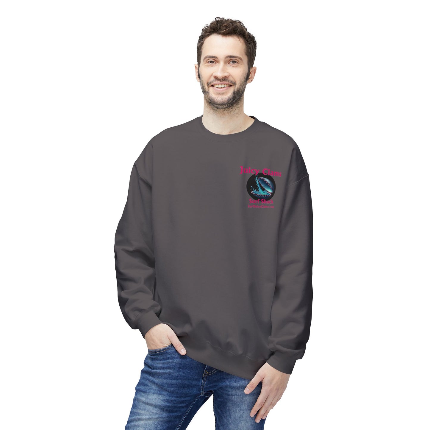 Juicy Clams Unisex Midweight Fleece Crewneck Sweatshirt (L010)