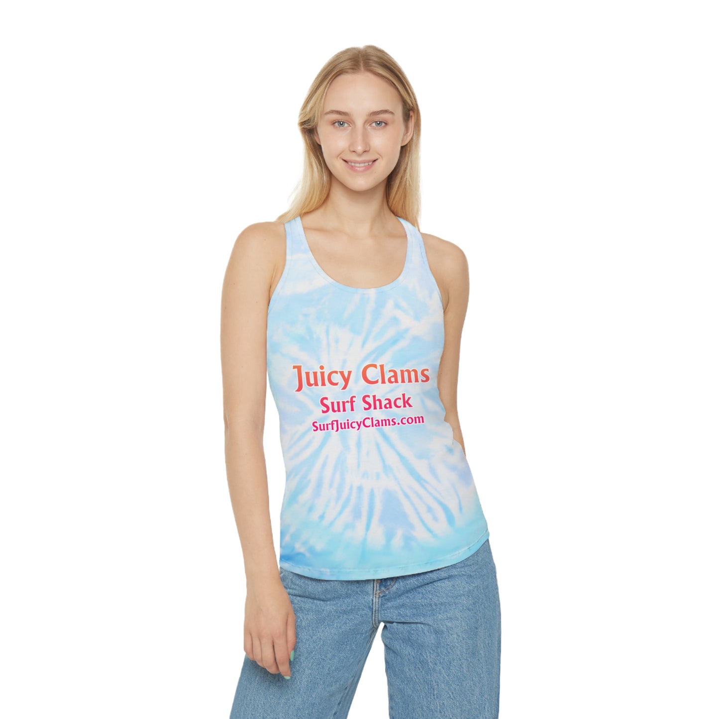 Juicy Clams Tie Dye Racerback Tank Top (P200)