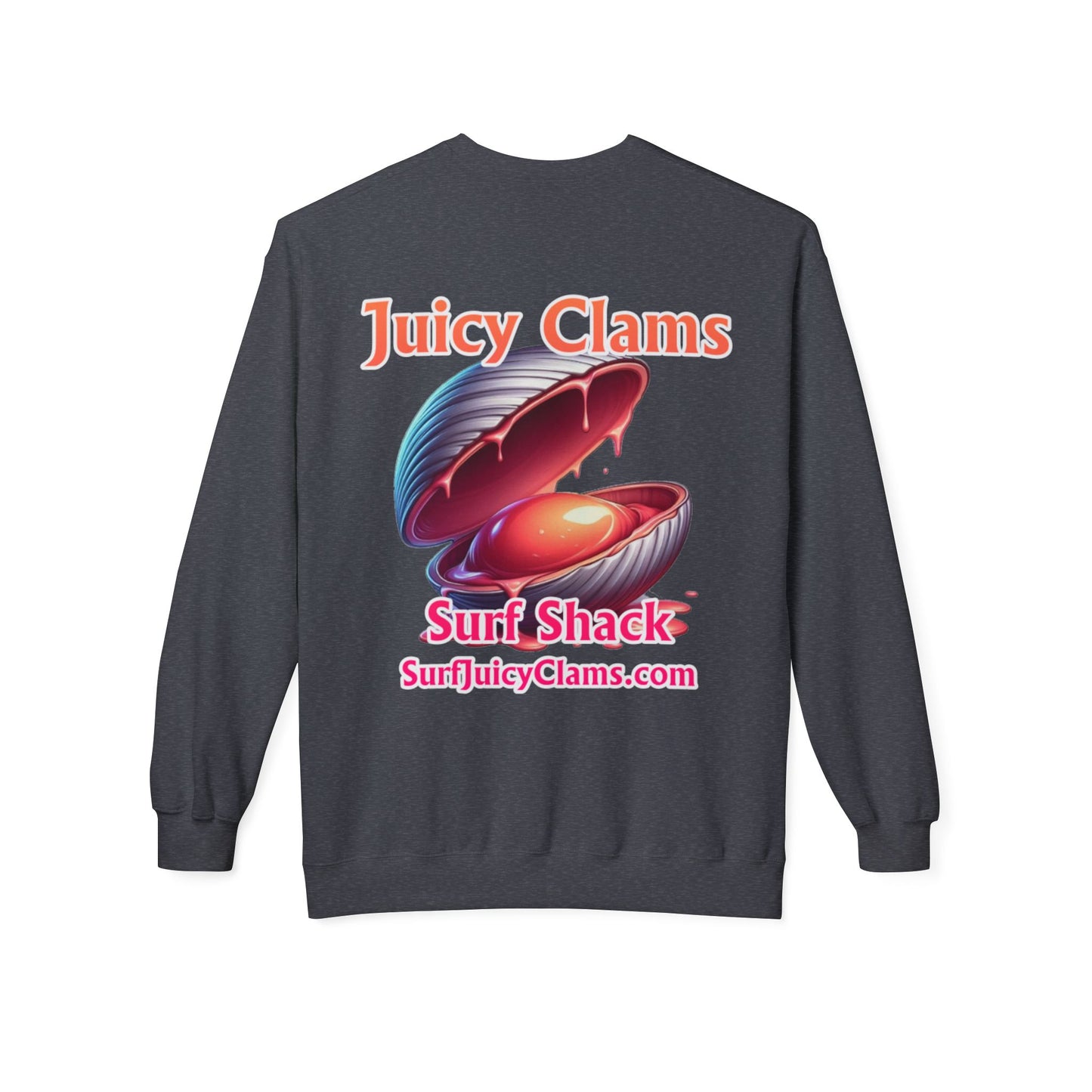 Juicy Clams Unisex Midweight Fleece Crewneck Sweatshirt (L023)