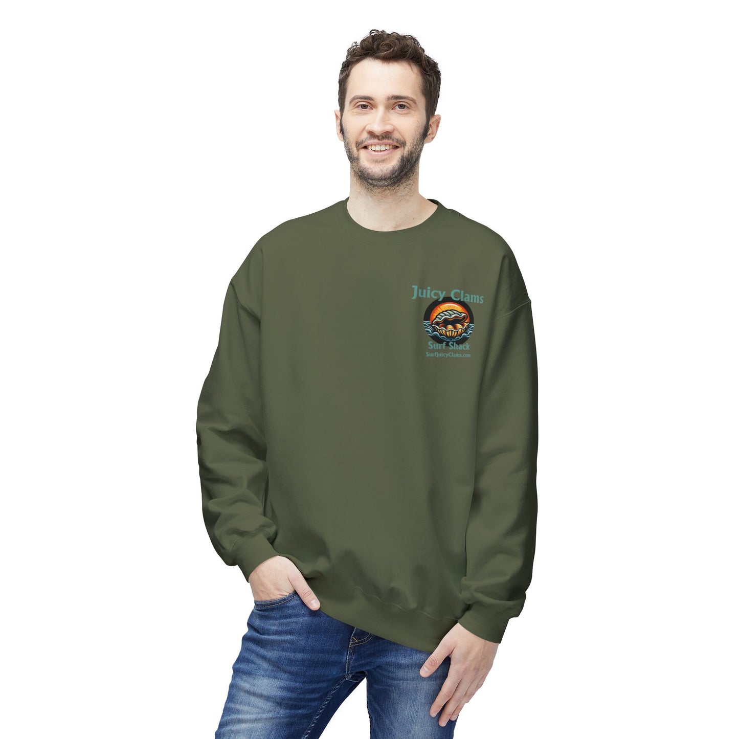 Juicy Clams Unisex Midweight Fleece Crewneck Sweatshirt (L002)