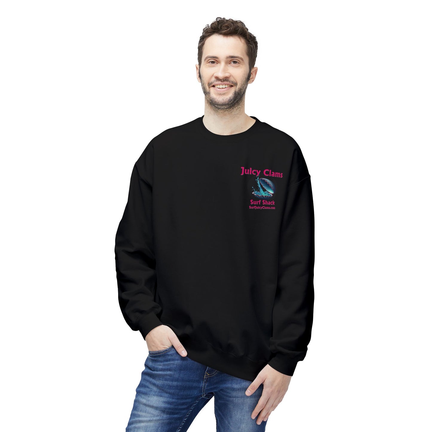 Juicy Clams Unisex Midweight Fleece Crewneck Sweatshirt (L010)