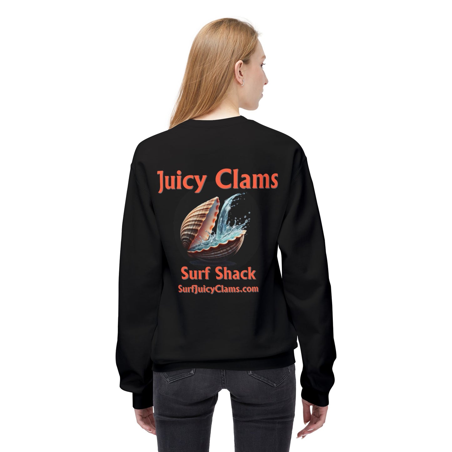 Juicy Clams Unisex Midweight Fleece Crewneck Sweatshirt (L007)