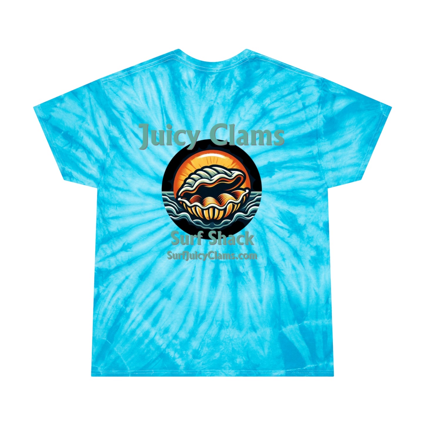 Juicy Clams Unisex Logo Cyclone Tie-Dye T-Shirt (A002)