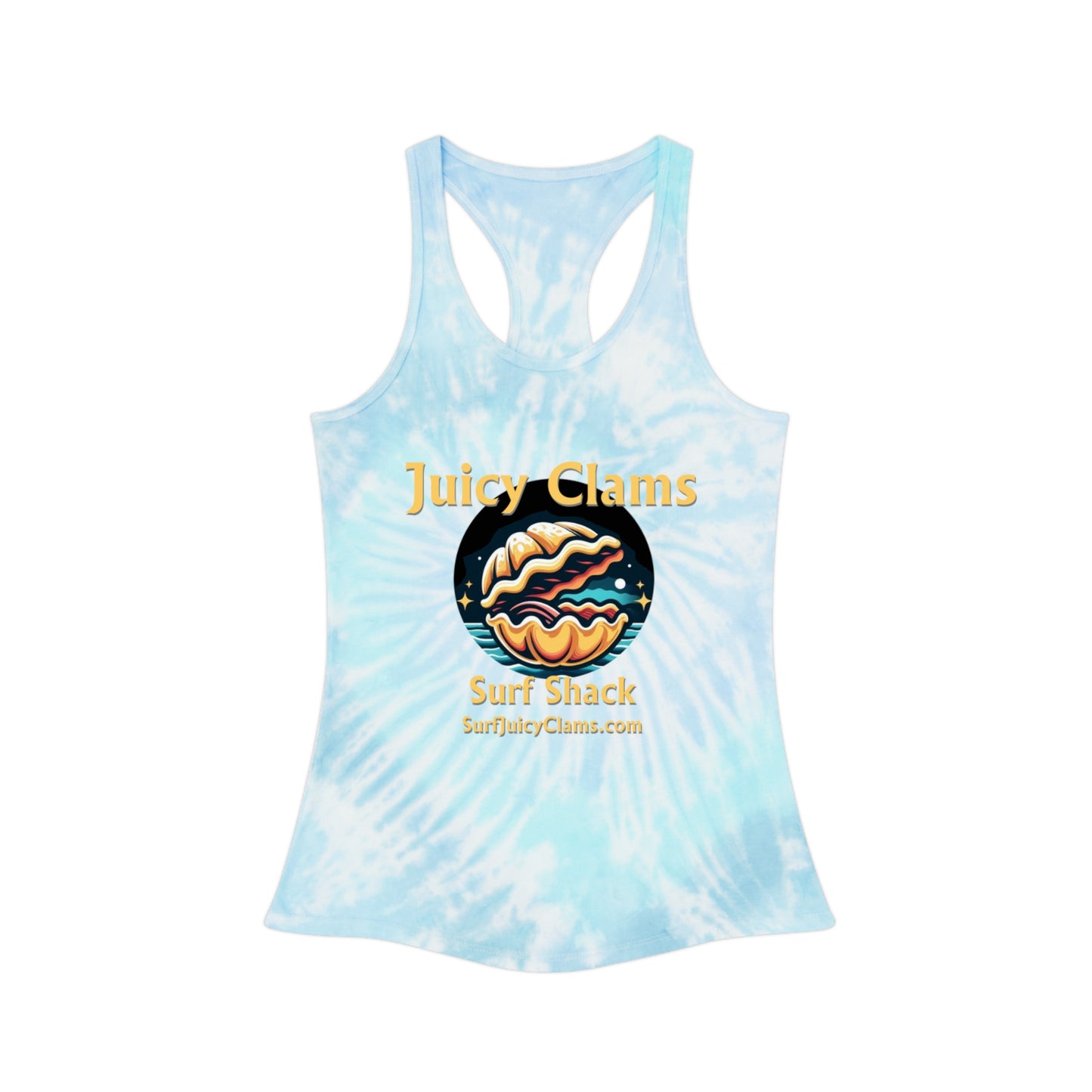 Juicy Clams Tie Dye Racerback Tank Top (L008)