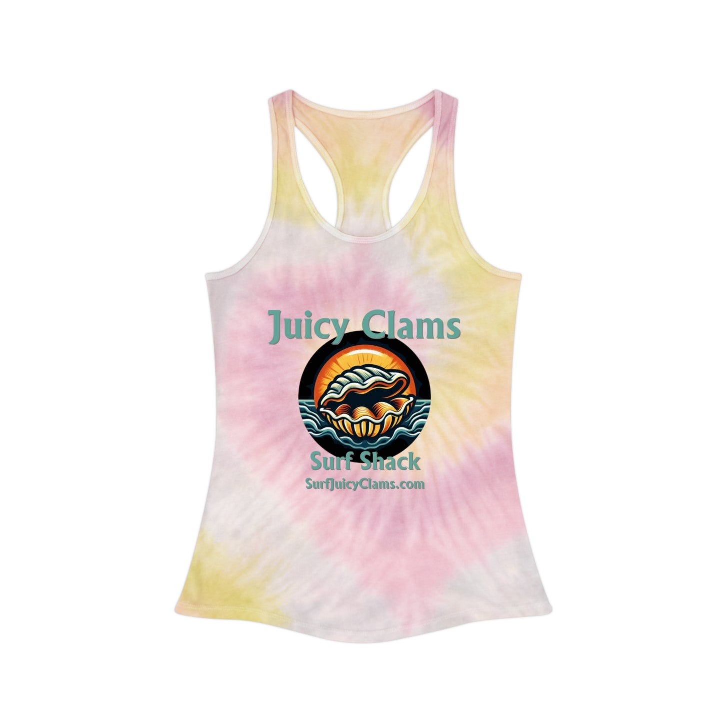 Juicy Clams Tie Dye Racerback Tank Top (L002)