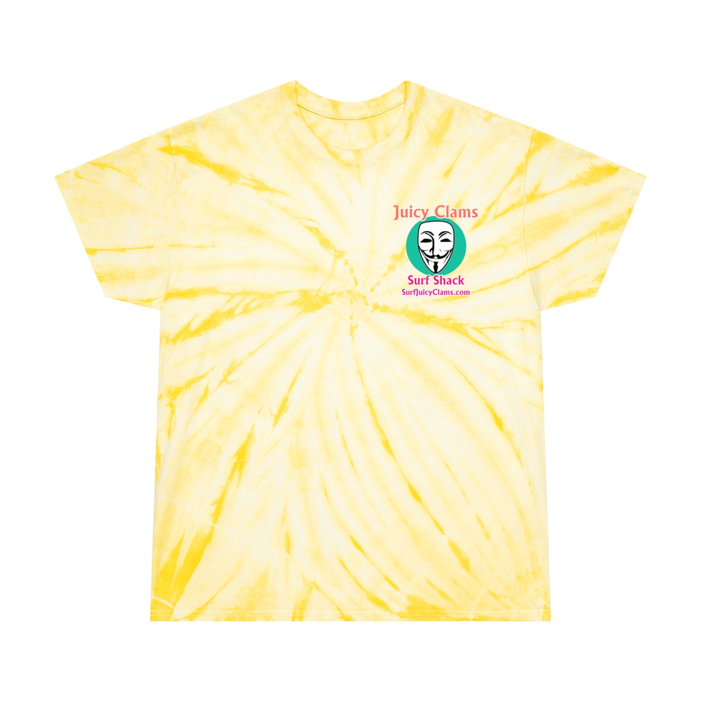 Juicy Clams Unisex Logo Cyclone Tie-Dye T-Shirt (A009)