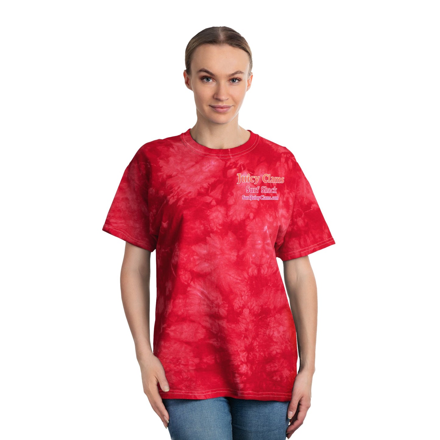 Juicy Clams Unisex Logo Crystal Tie-Dye T-Shirt (A200)