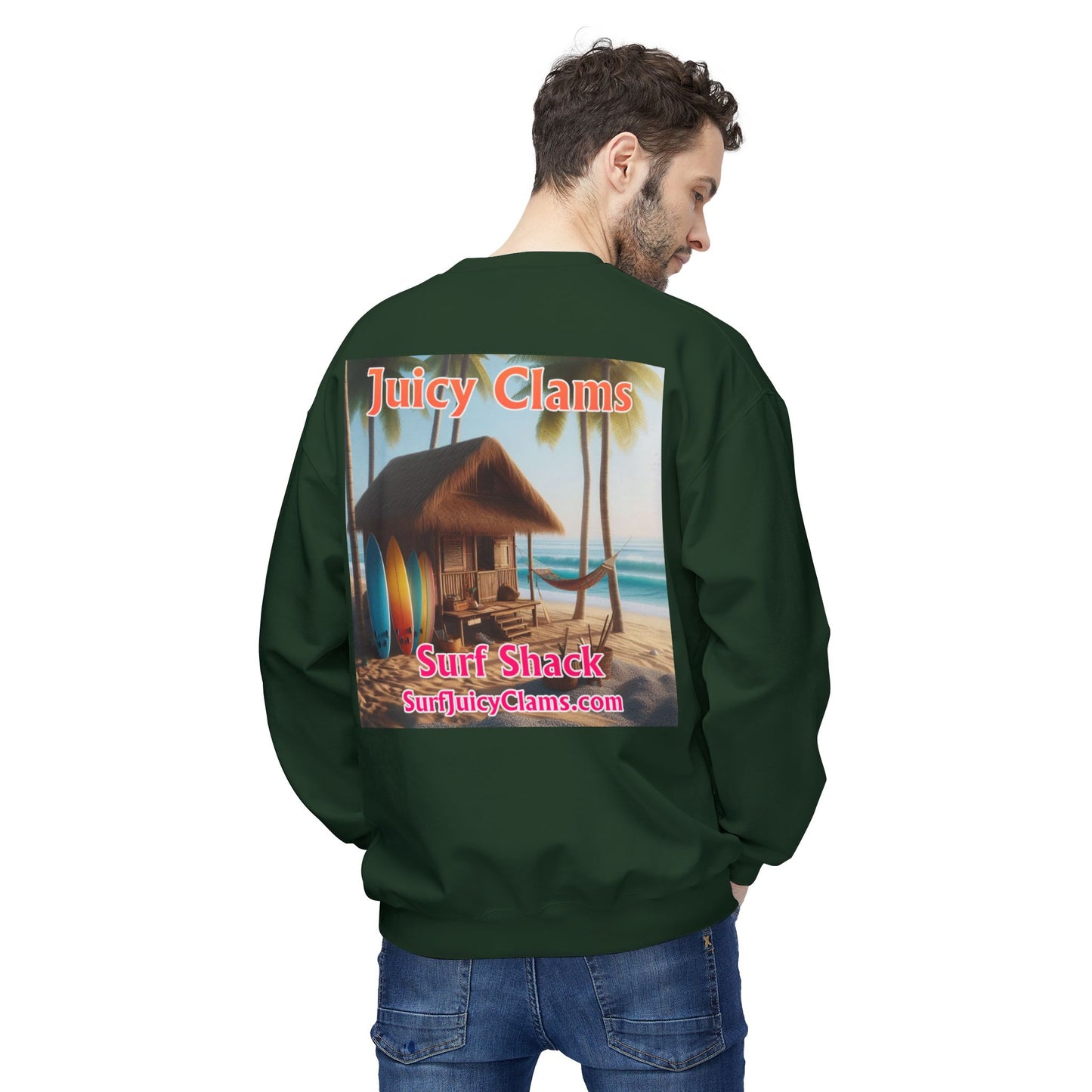 Juicy Clams Unisex Midweight Fleece Crewneck Sweatshirt (S004)