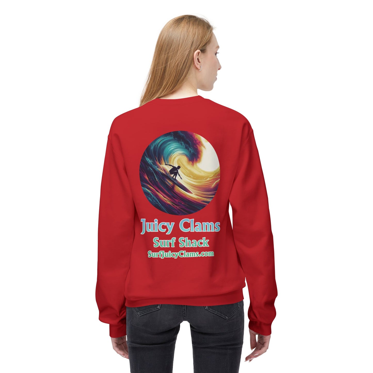 Juicy Clams Unisex Midweight Fleece Crewneck Sweatshirt (V040)