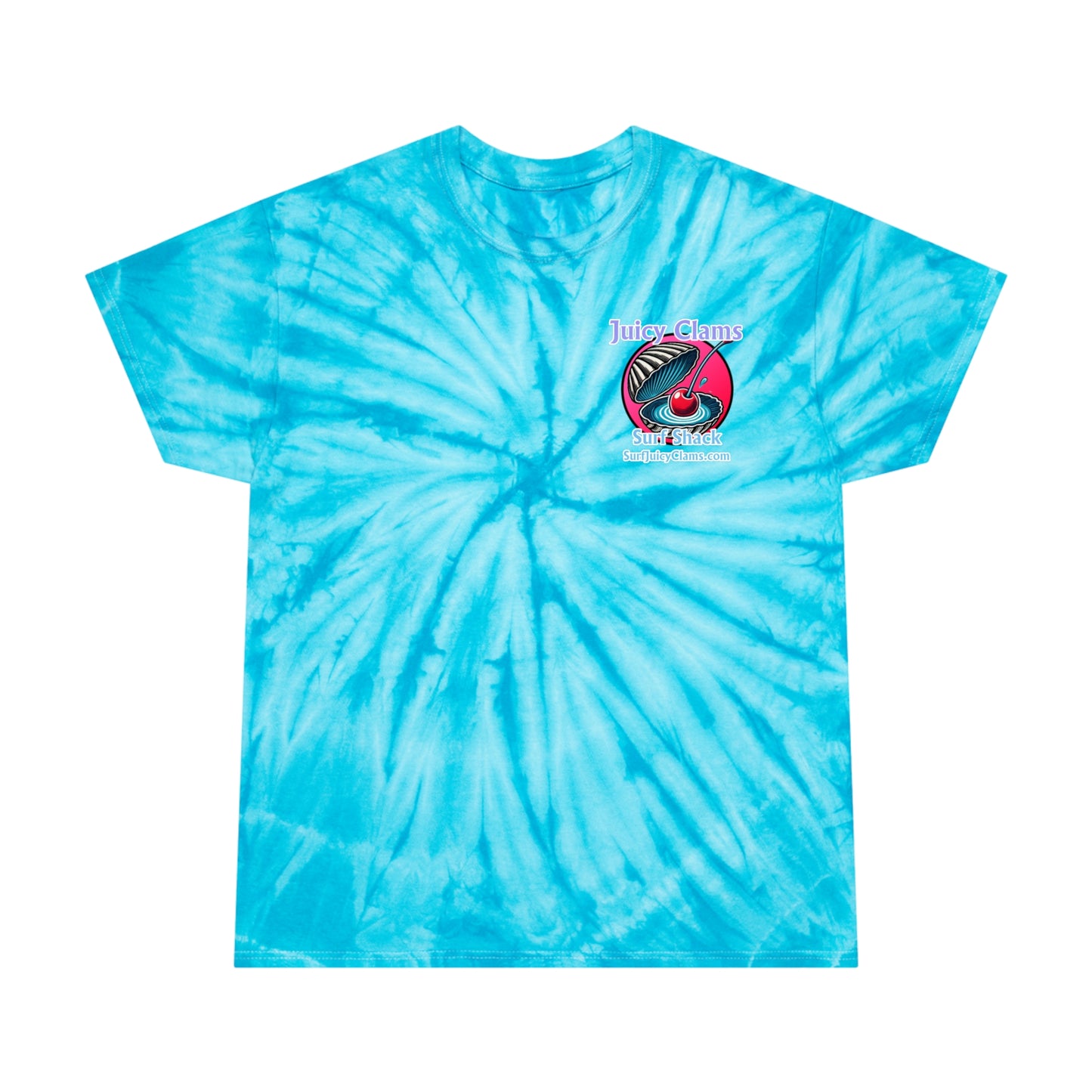 Juicy Clams Unisex Logo Cyclone Tie-Dye T-Shirt (A008)