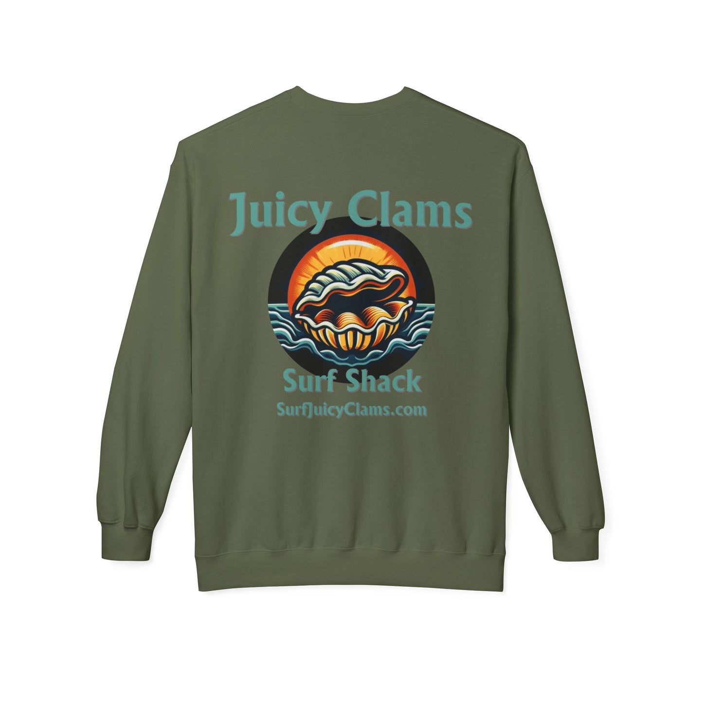 Juicy Clams Unisex Midweight Fleece Crewneck Sweatshirt (L002)