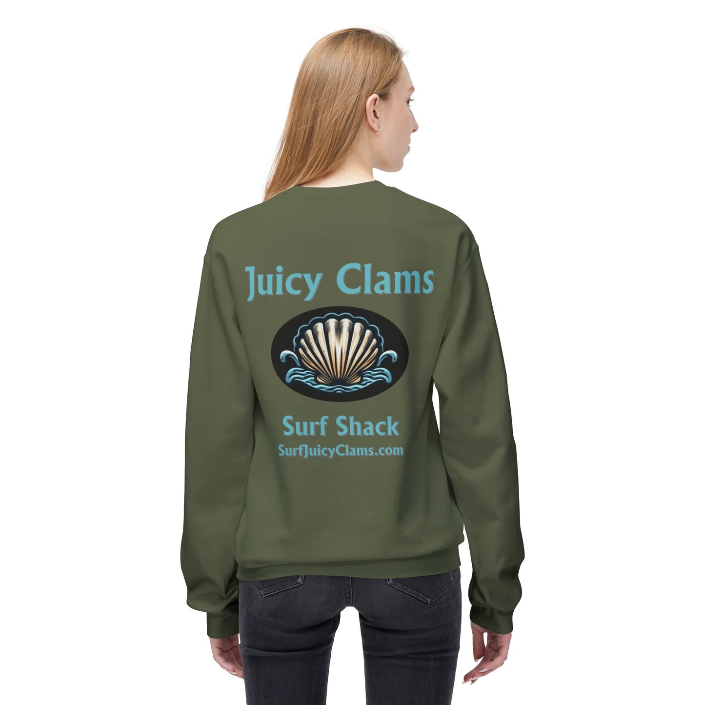 Juicy Clams Unisex Midweight Fleece Crewneck Sweatshirt (L003)