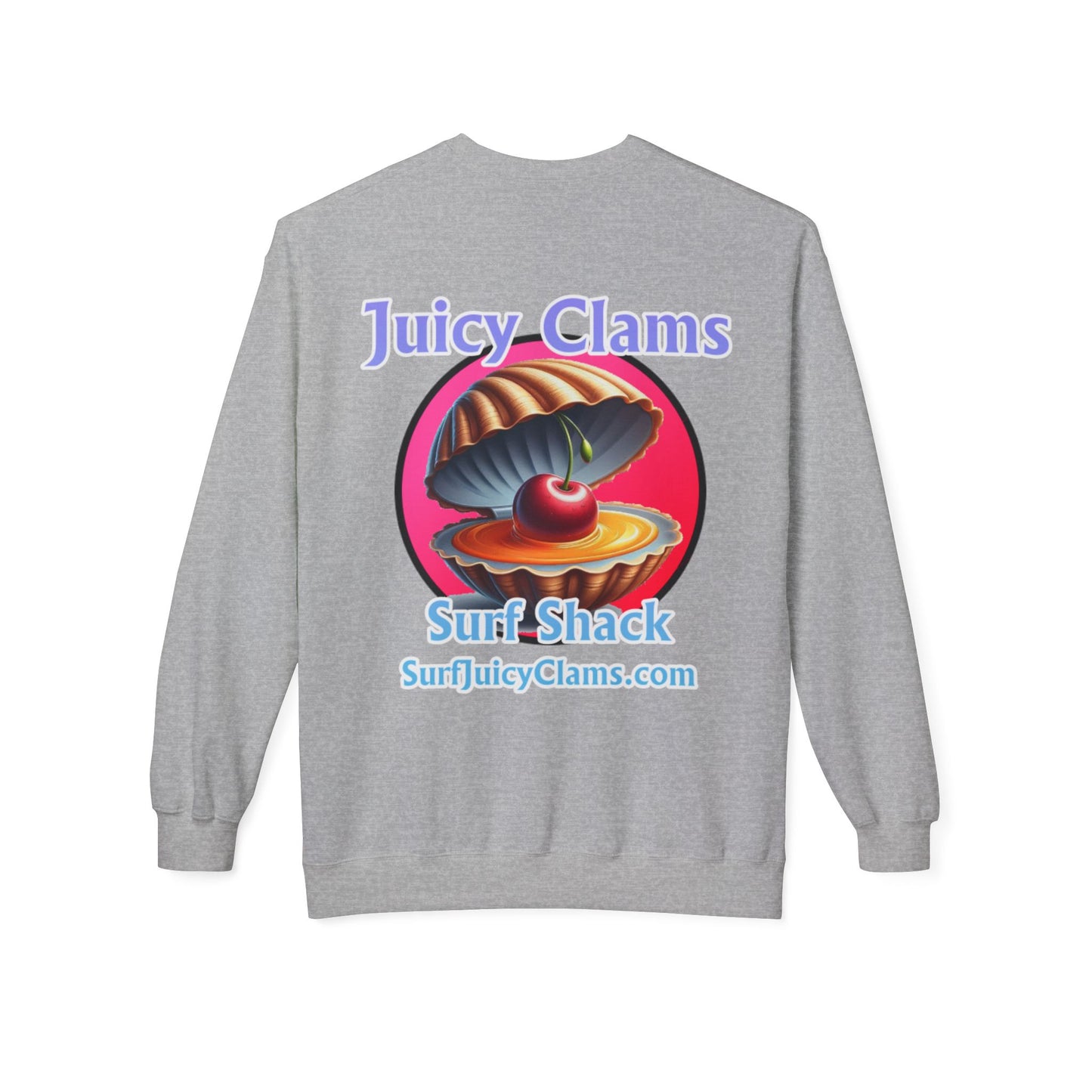 Juicy Clams Unisex Midweight Fleece Crewneck Sweatshirt (L021)