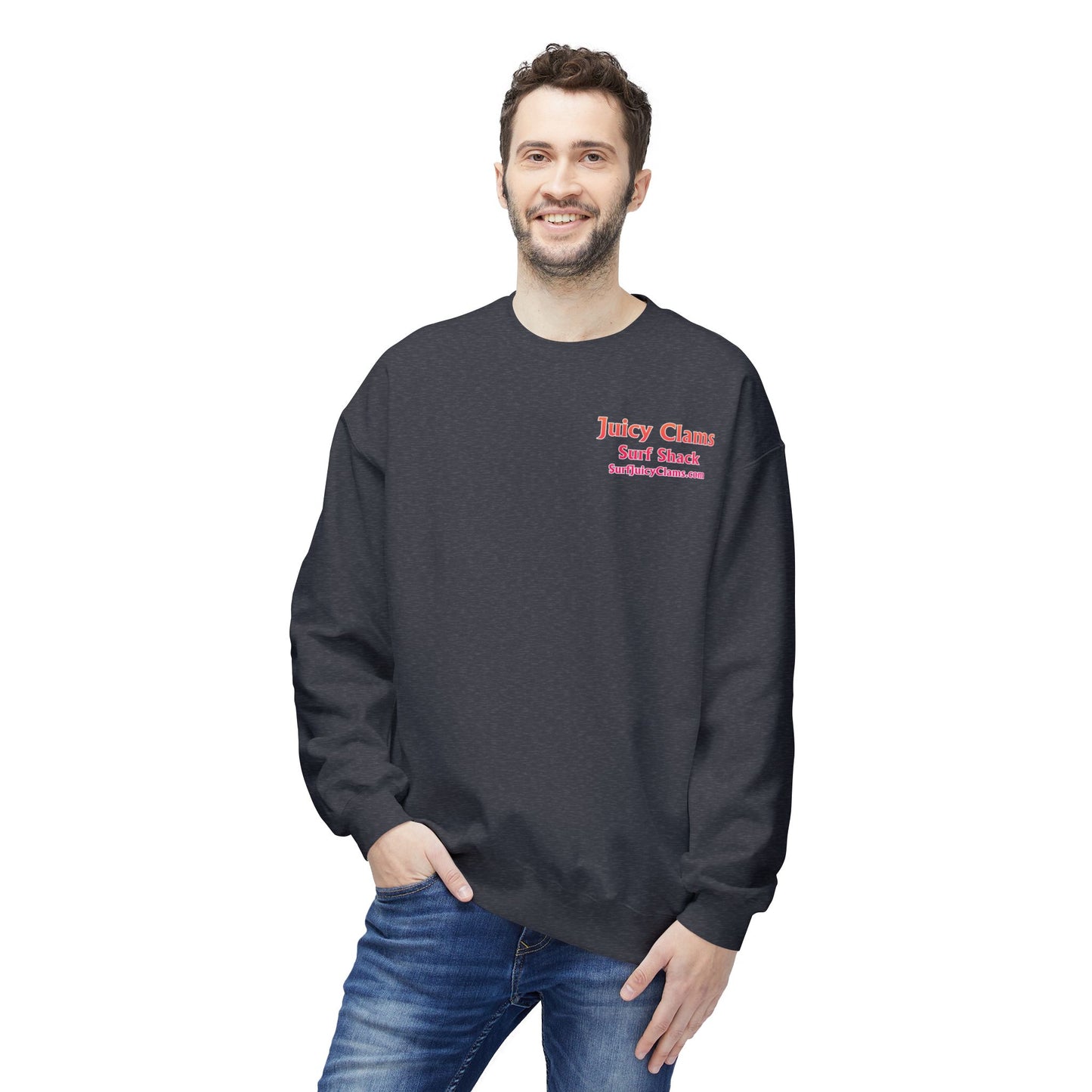 Juicy Clams Unisex Midweight Fleece Crewneck Sweatshirt (S004)