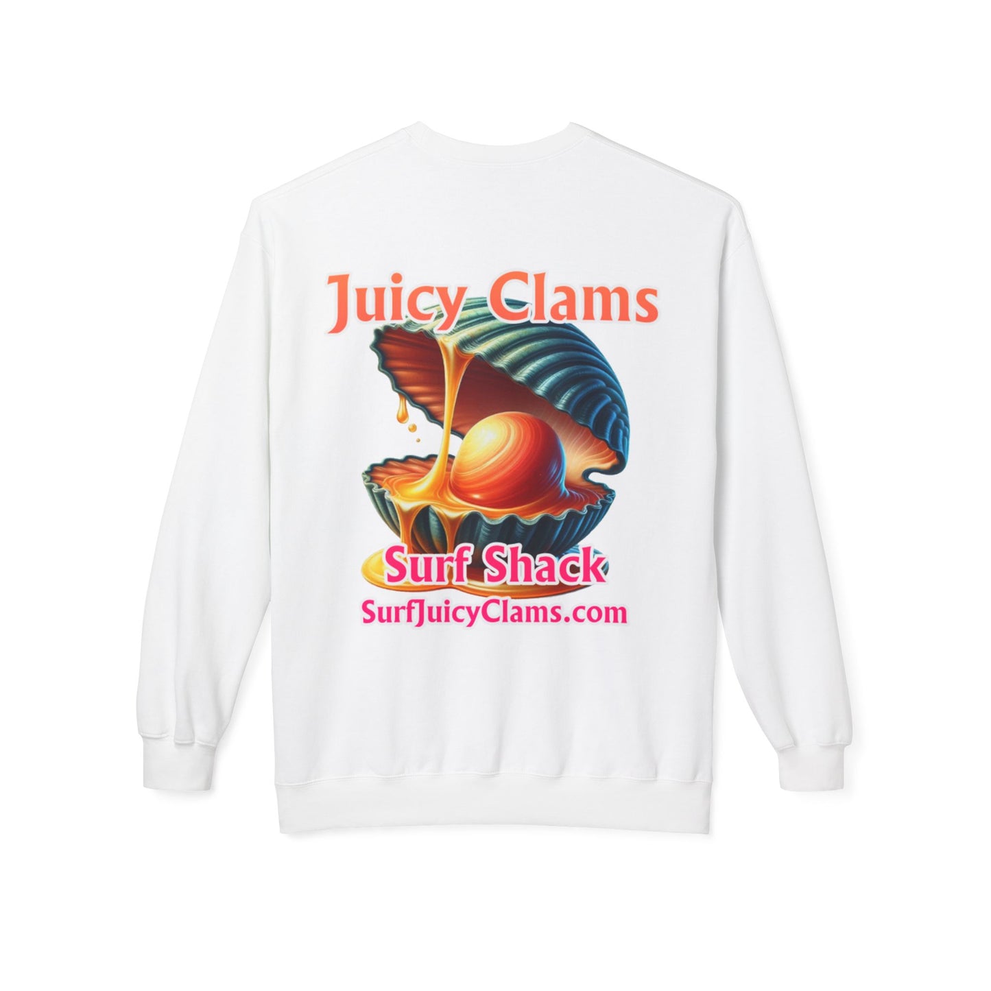 Juicy Clams Unisex Midweight Fleece Crewneck Sweatshirt (L027)