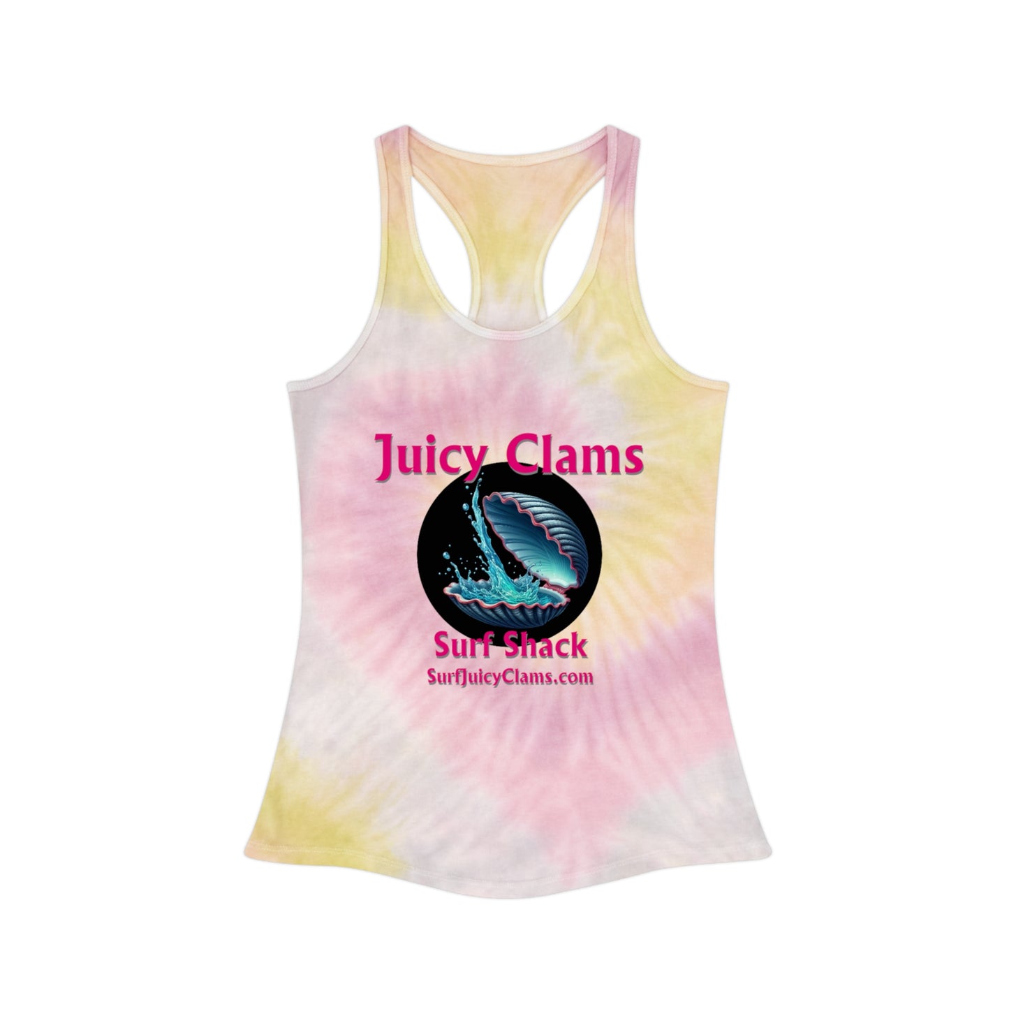 Juicy Clams Tie Dye Racerback Tank Top (L010)