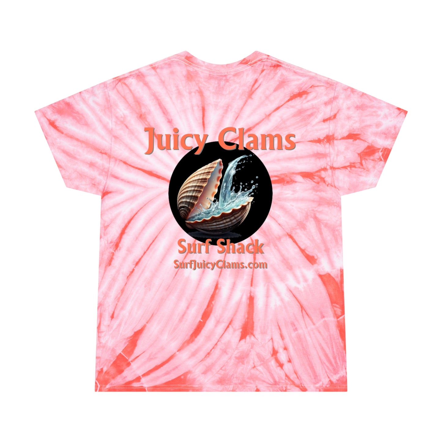 Juicy Clams Unisex Logo Cyclone Tie-Dye T-Shirt (A011)