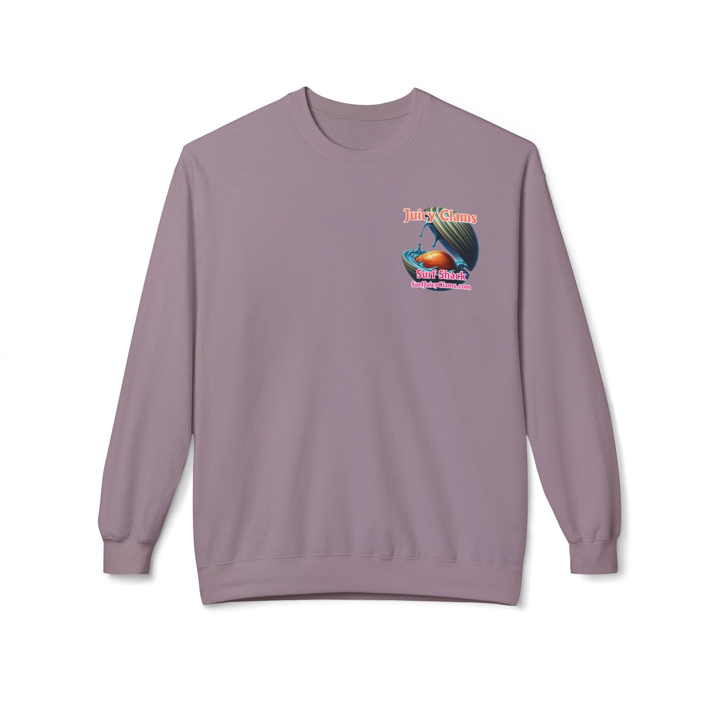 Juicy Clams Unisex Midweight Fleece Crewneck Sweatshirt (L028)