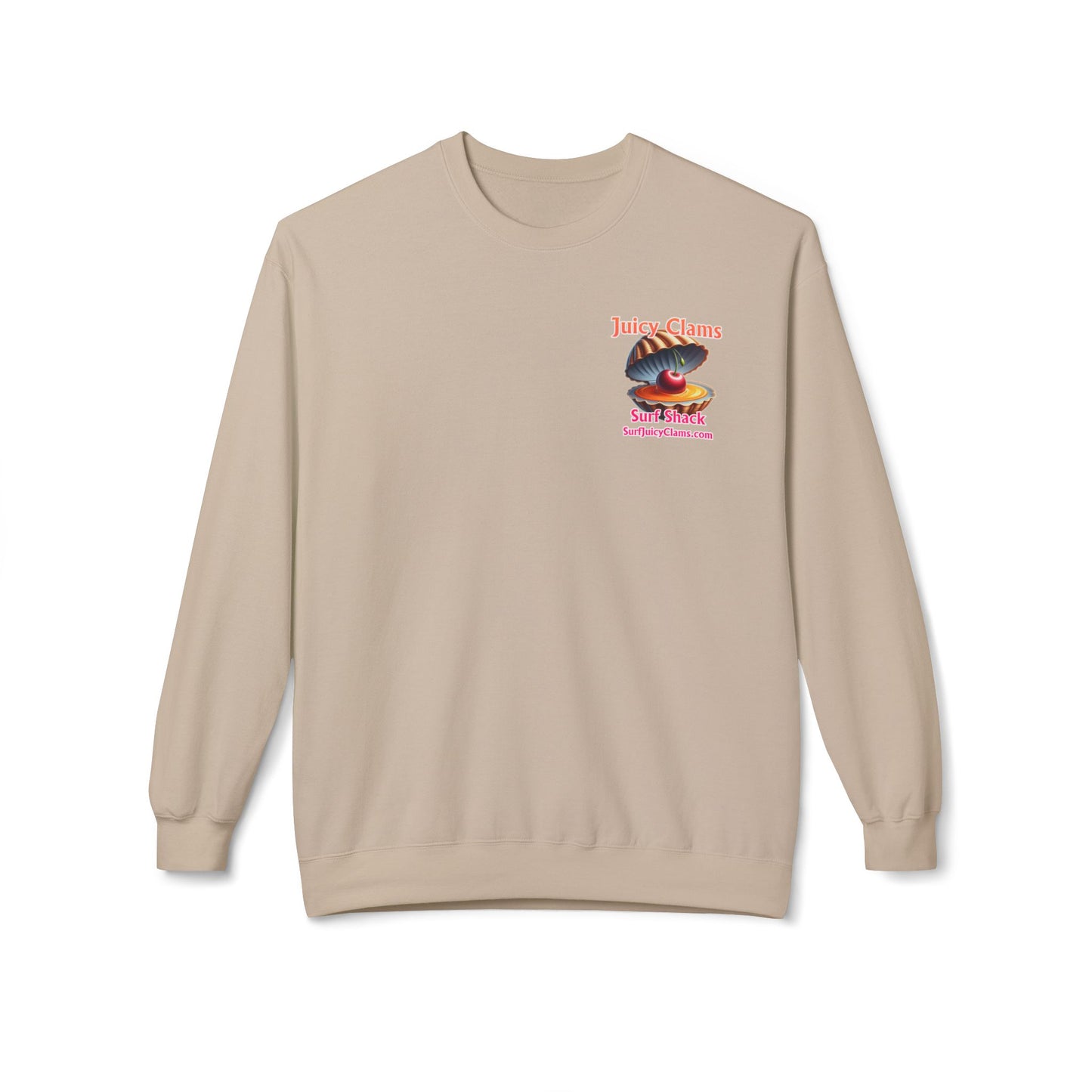 Juicy Clams Unisex Midweight Fleece Crewneck Sweatshirt (L021A)