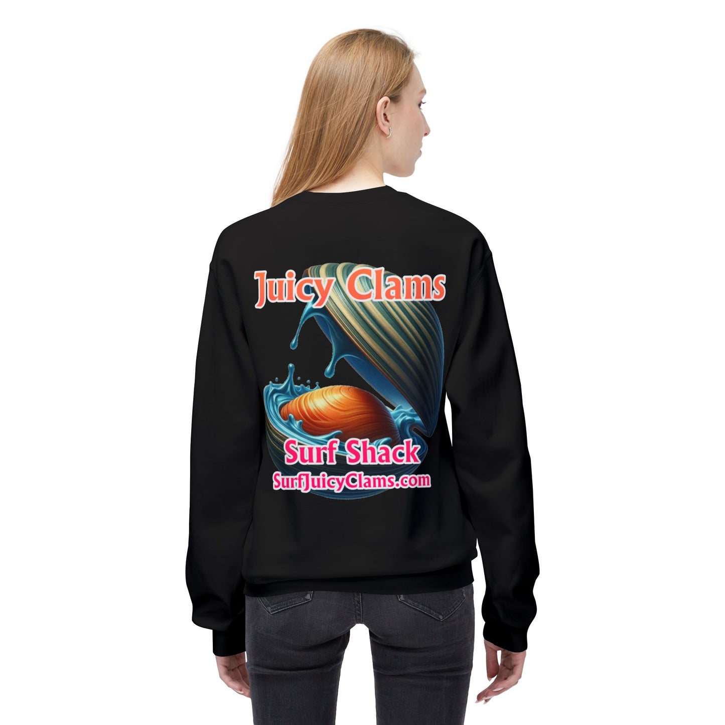 Juicy Clams Unisex Midweight Fleece Crewneck Sweatshirt (L028)