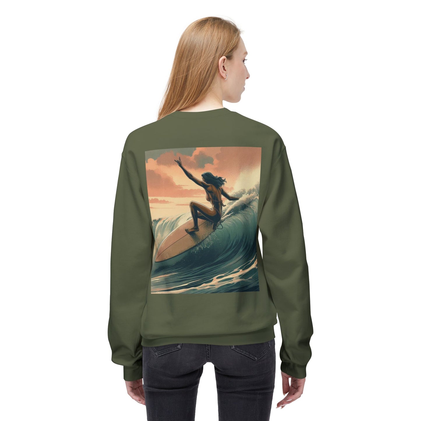 Juicy Clams Unisex Midweight Fleece Crewneck Sweatshirt (V046)