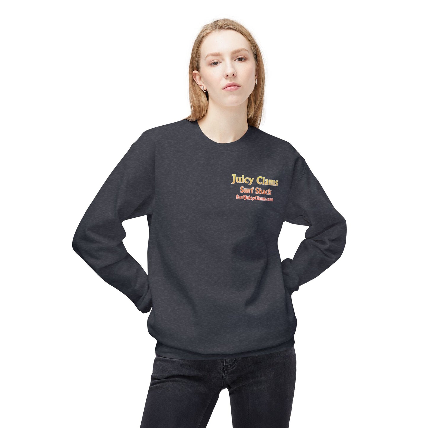 Juicy Clams Unisex Midweight Fleece Crewneck Sweatshirt (D013)