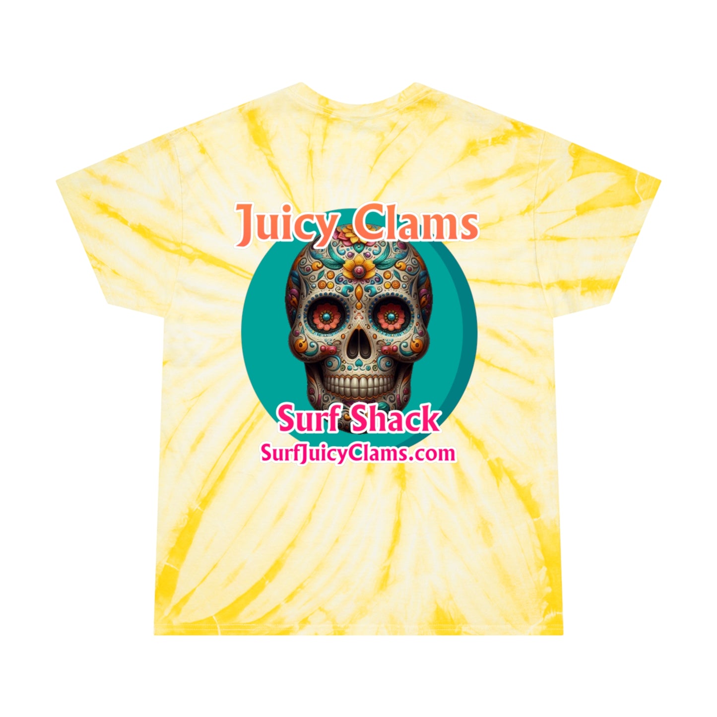 Juicy Clams Unisex Logo Cyclone Tie-Dye T-Shirt (A014)