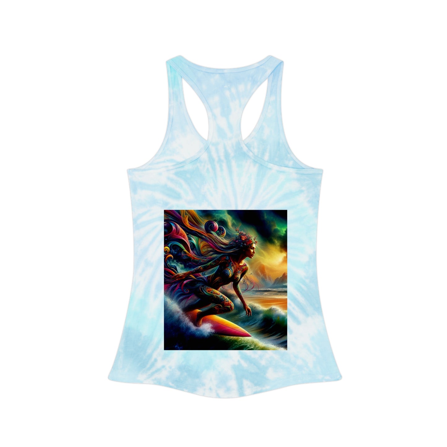 Juicy Clams Tie Dye Racerback Tank Top (D009)